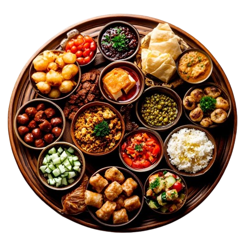 delicious and tasty food plater